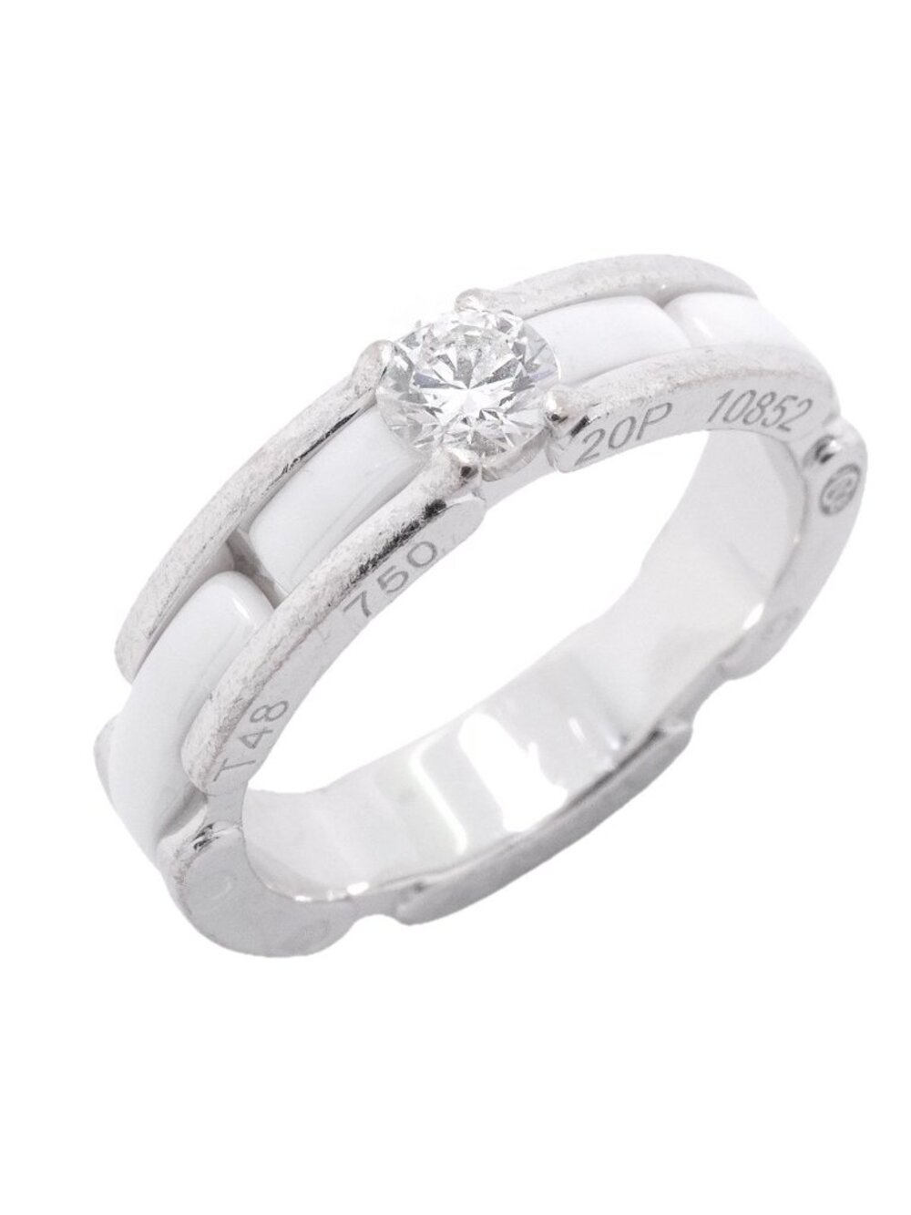 Chanel Ring Ultra Collection White Gold Ceramic Diamond
